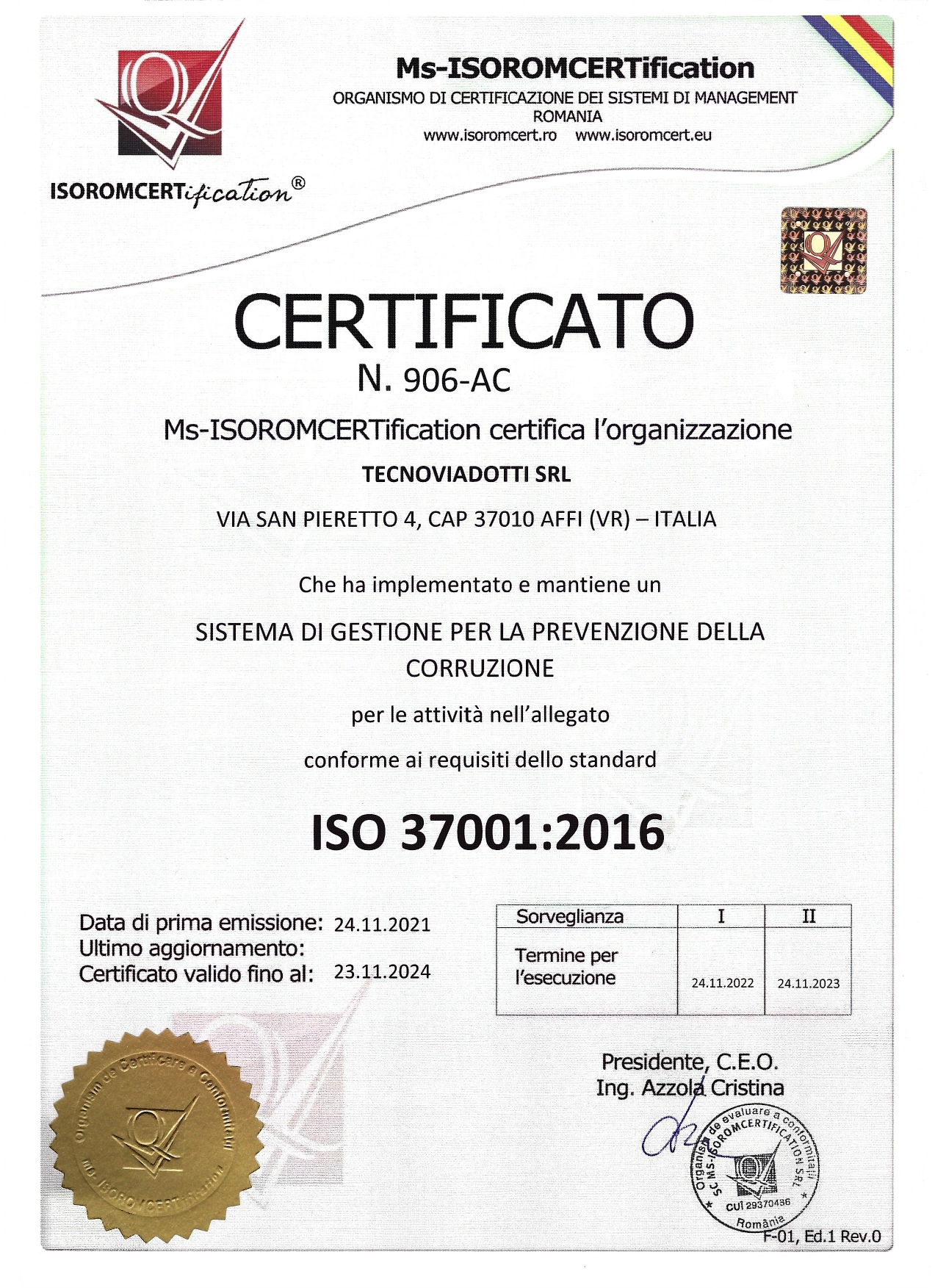 ISO 37001:2016